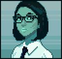 Pixel portrait of Detective Sarah